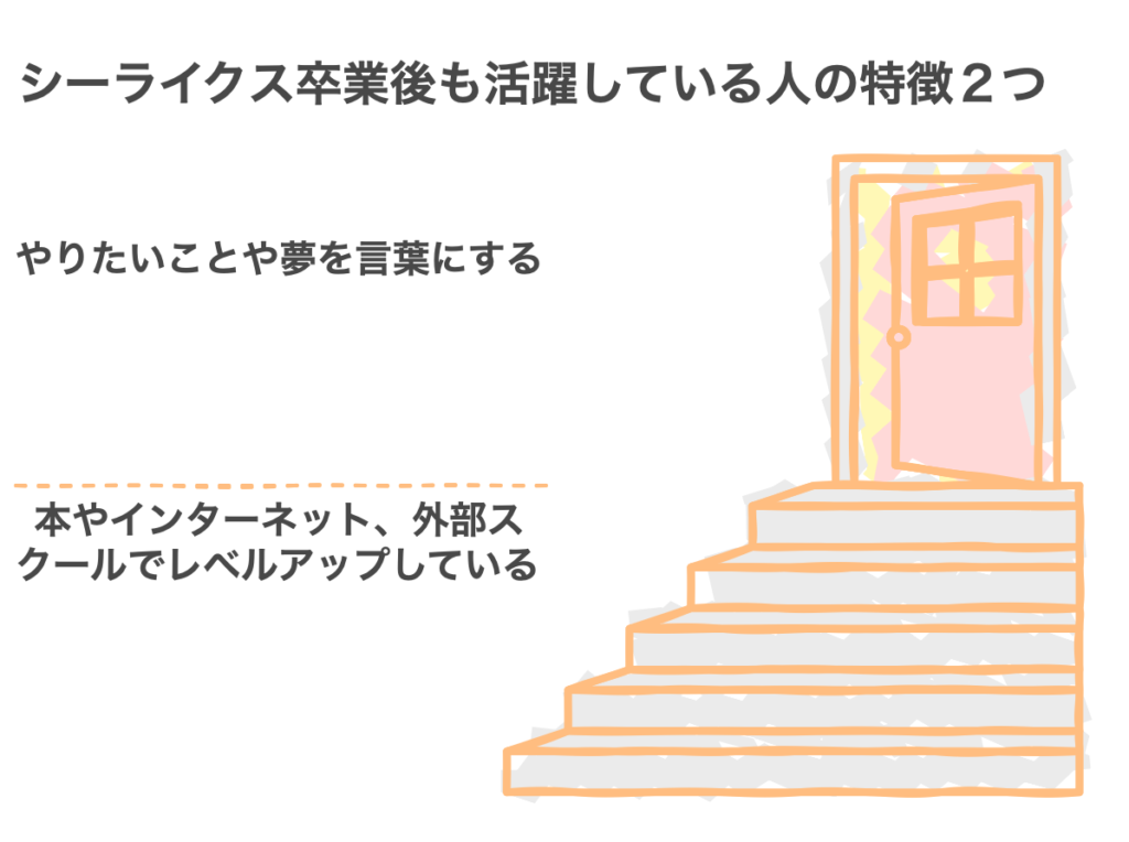 シーライクス卒業後も活躍するためには？